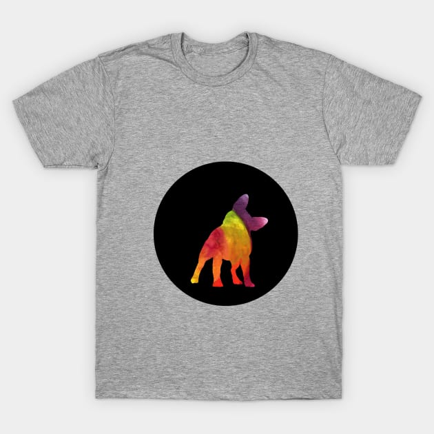 French Bulldog - Sunset Silhouette T-Shirt by SophieStockArt